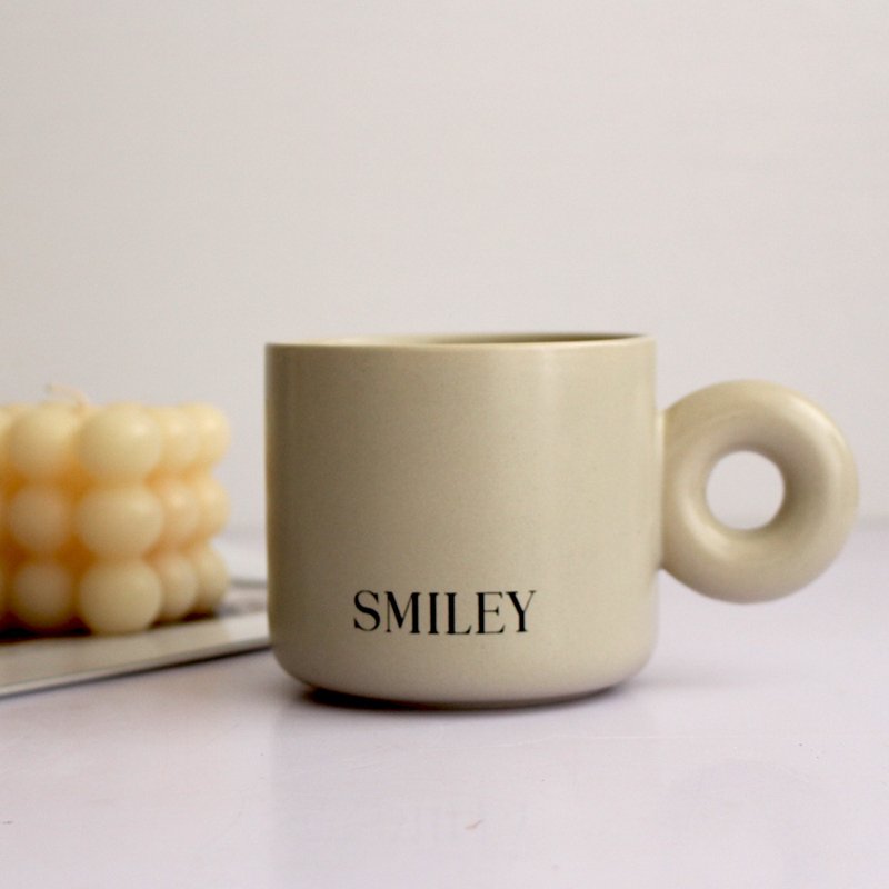 【北欧简约字母系列】陶瓷马克杯 简约风杯子 送朋友礼物 - 咖啡杯/马克杯 - 陶 多色