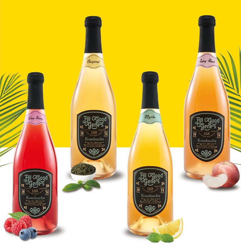 All Good Gene's 综合口味康普茶4瓶 /750ml - 健康/养生 - 新鲜食材 