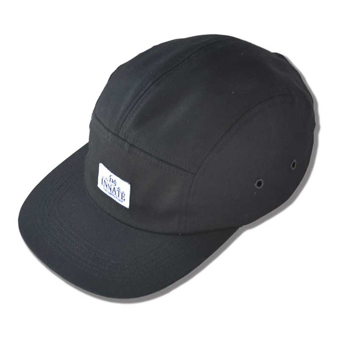 5-panel cap 可拆式调节压扣五分割帽-黑色 - 帽子 - 棉．麻 黑色