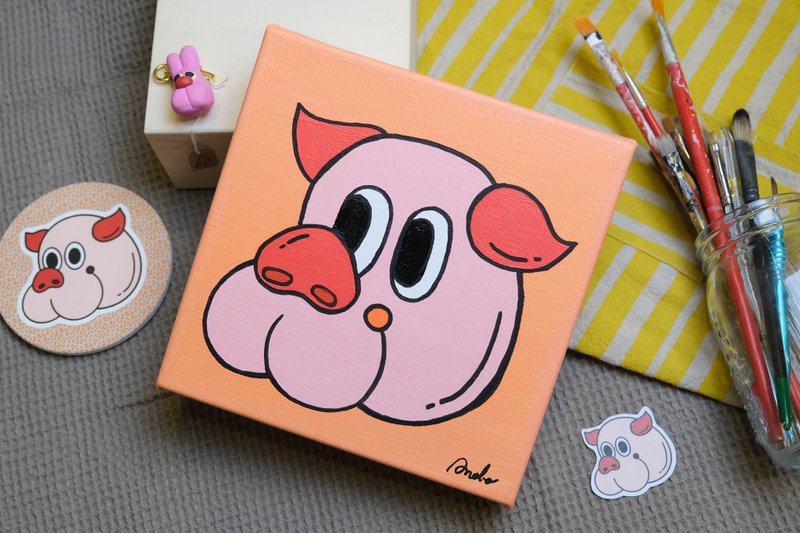 十二生肖系列—豚吉 - 海报/装饰画/版画 - 压克力 橘色