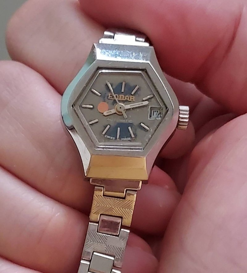 普普年代 太空风格 瑞士PONAR六角自动上链机械女表 古董女用手表 - 女表 - 其他金属 