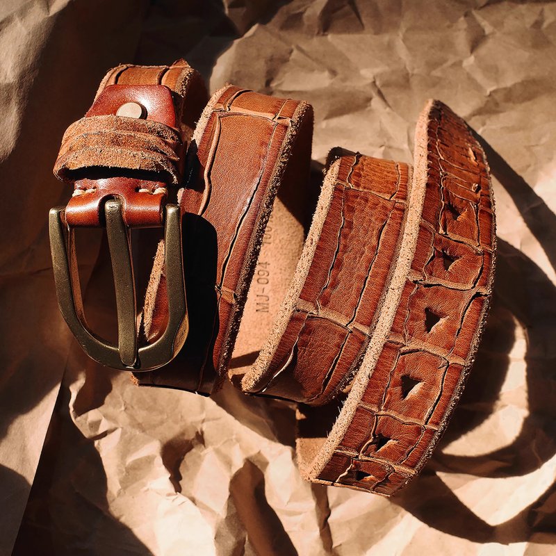 美式复古 头层牛皮手工腰带 - 皮带/腰带 - 真皮 多色