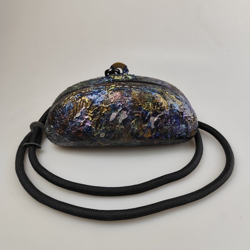 用一根手指打开的眼镜盒背包 - 眼镜盒/眼镜布 - 其他材质 黑色