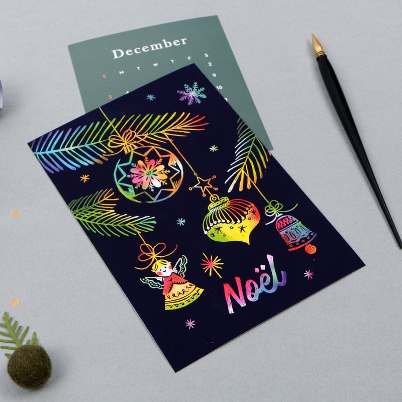 圣诞节-LAGO 圣诞卡片手刮画-圣诞旋律,LGO40853 - 卡片/明信片 - 纸 多色