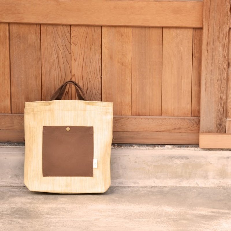 蜜糖吐司(浅色亚麻)环保两用手提斜背包 - 侧背包/斜挎包 - 棉．麻 卡其色