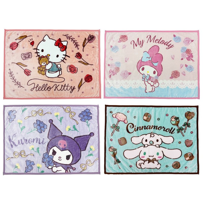 日本丸真 三丽鸥 奇幻花卉主题毛毯 - 被子/毛毯 - 聚酯纤维 