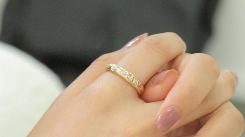 Tyndall 锆石银戒指 - 戒指 - 宝石 金色