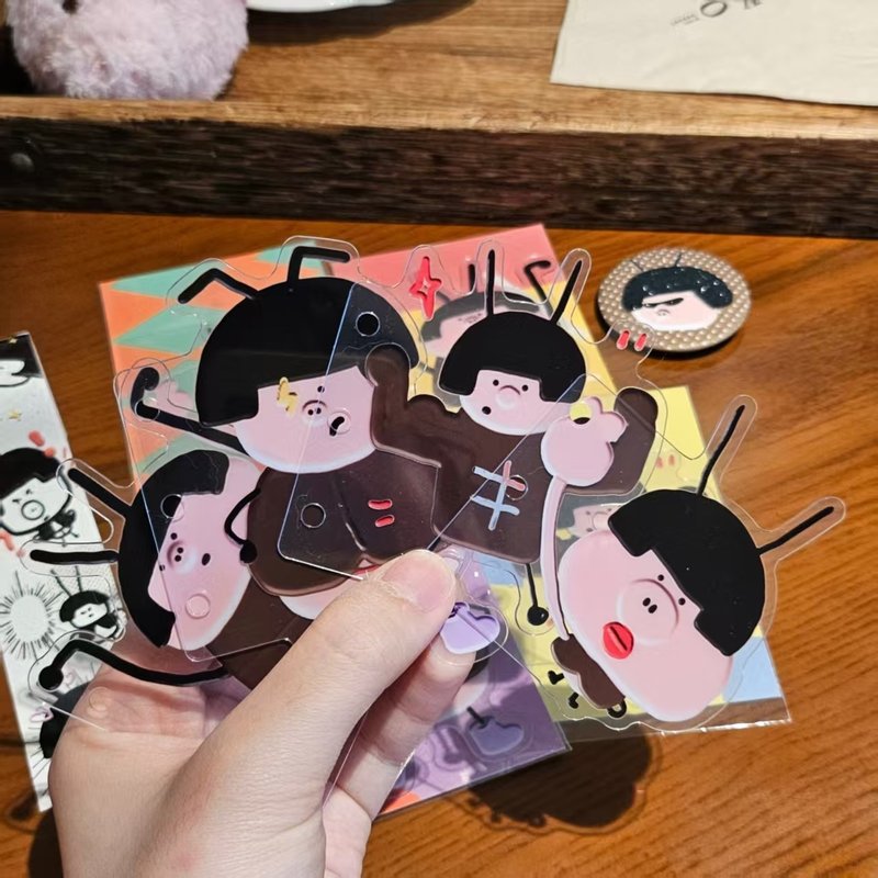 【coloryeah】猪大强 可爱手账文具/分隔页活页书签 - 笔记本/手帐 - 其他材质 多色