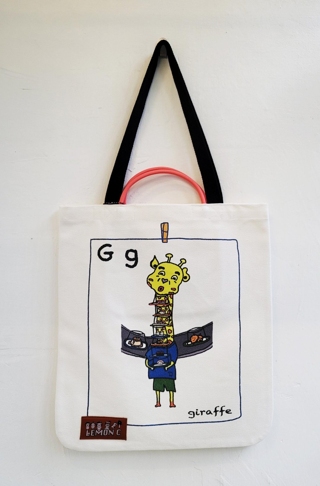 G for Giraffe 帆布袋 - 手提包/手提袋 - 棉．麻 白色