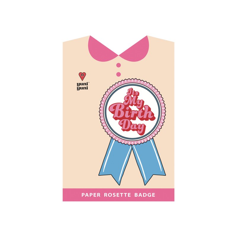 纸质 rosettes 胸章，我的生日！ - 徽章/别针 - 纸 