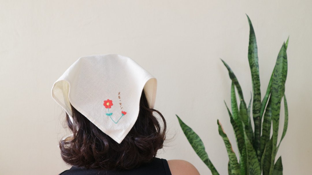 triangle turban - 发饰 - 棉．麻 