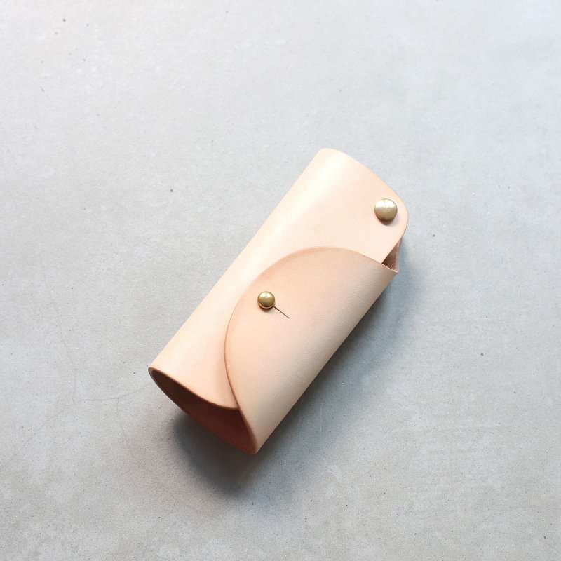 Minimal 钥匙包∣原色植鞣牛皮革∣纯铜五金∣多色 - 钥匙链/钥匙包 - 真皮 咖啡色