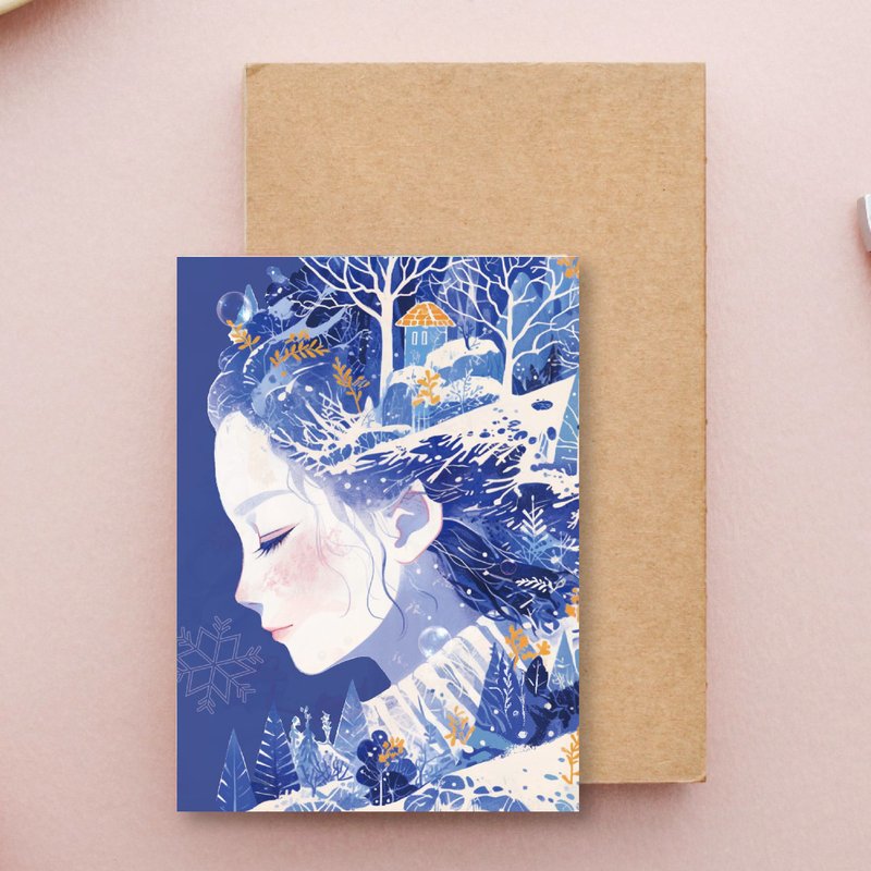 【圣诞限定】冬季圣诞明信片 | 卡片礼物 POSTCARD - 卡片/明信片 - 纸 蓝色