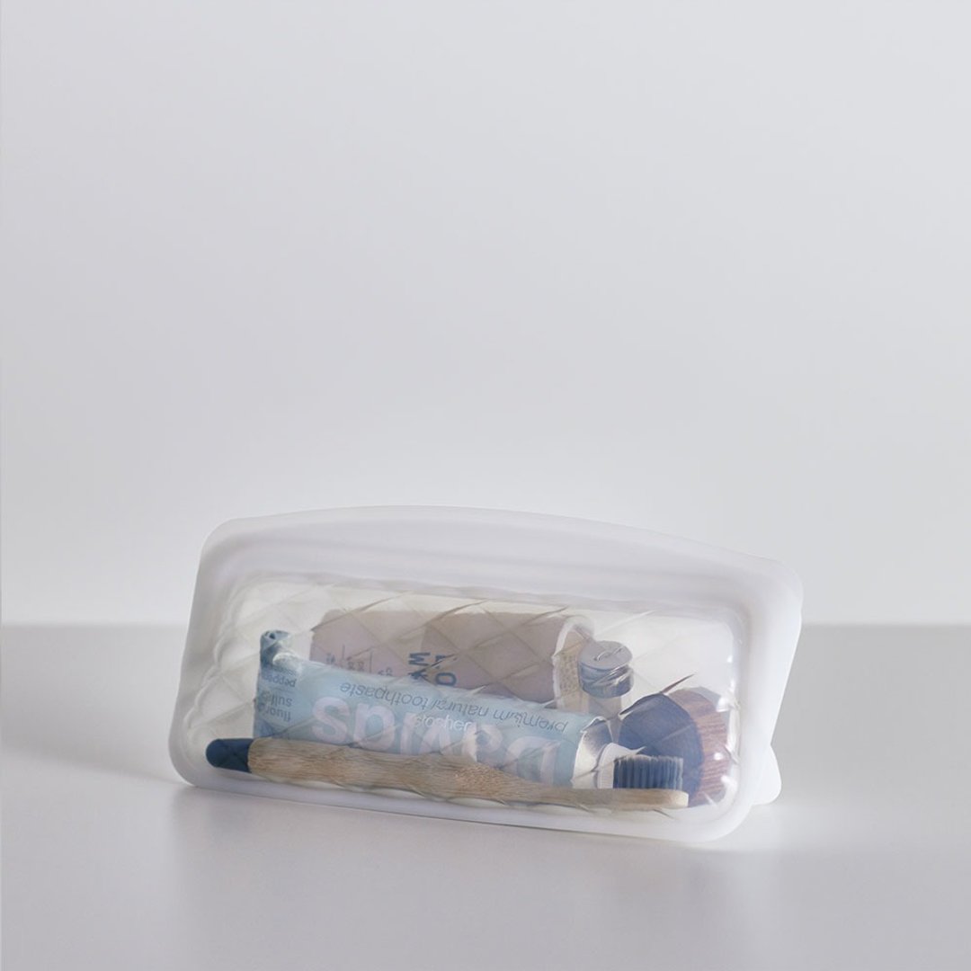 【新品】美国 Stasher 美妆收纳硅胶密封袋-笔袋-白 - 化妆包/杂物包 - 硅胶 白色