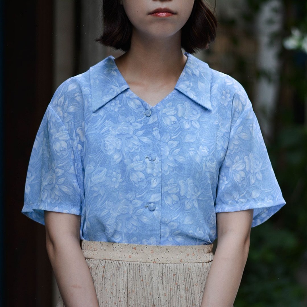 蒙蒙 |  古着短袖衬衫 - 女装衬衫 - 其他材质 