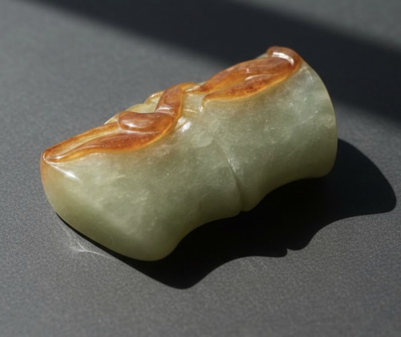 飘红翡翡翠巧雕节节高升 | 天然缅甸玉翡翠A货 | 送礼 - 吊饰 - 玉石 多色