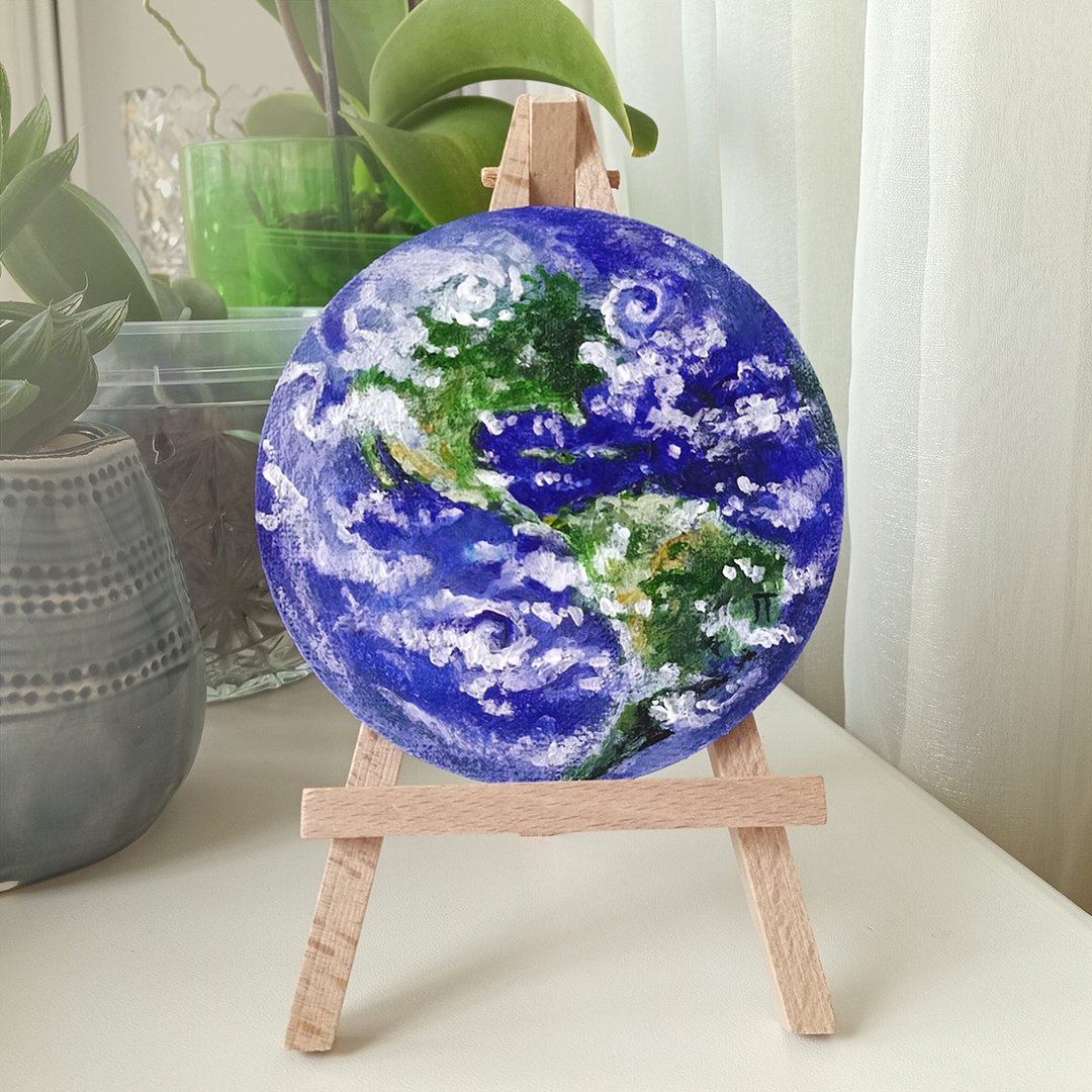 原始亚克力景观行星地球护士艺术宇宙小圆形装饰 - 墙贴/壁贴 - 其他材质 灰色