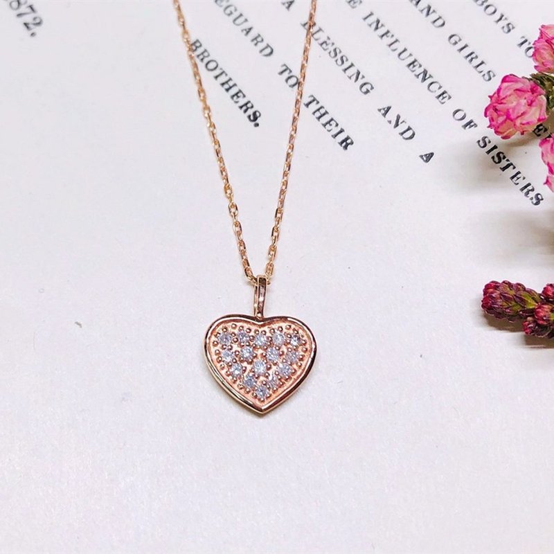 【Moriarty Jewelry】 - 闪耀的爱情 - 玫瑰金 小钻项链 - 项链 - 玫瑰金 