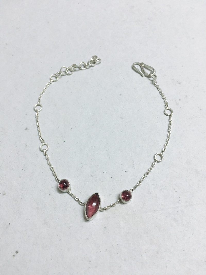 石榴石 手链 尼泊尔 手工制 925纯银 - 手链/手环 - 半宝石 
