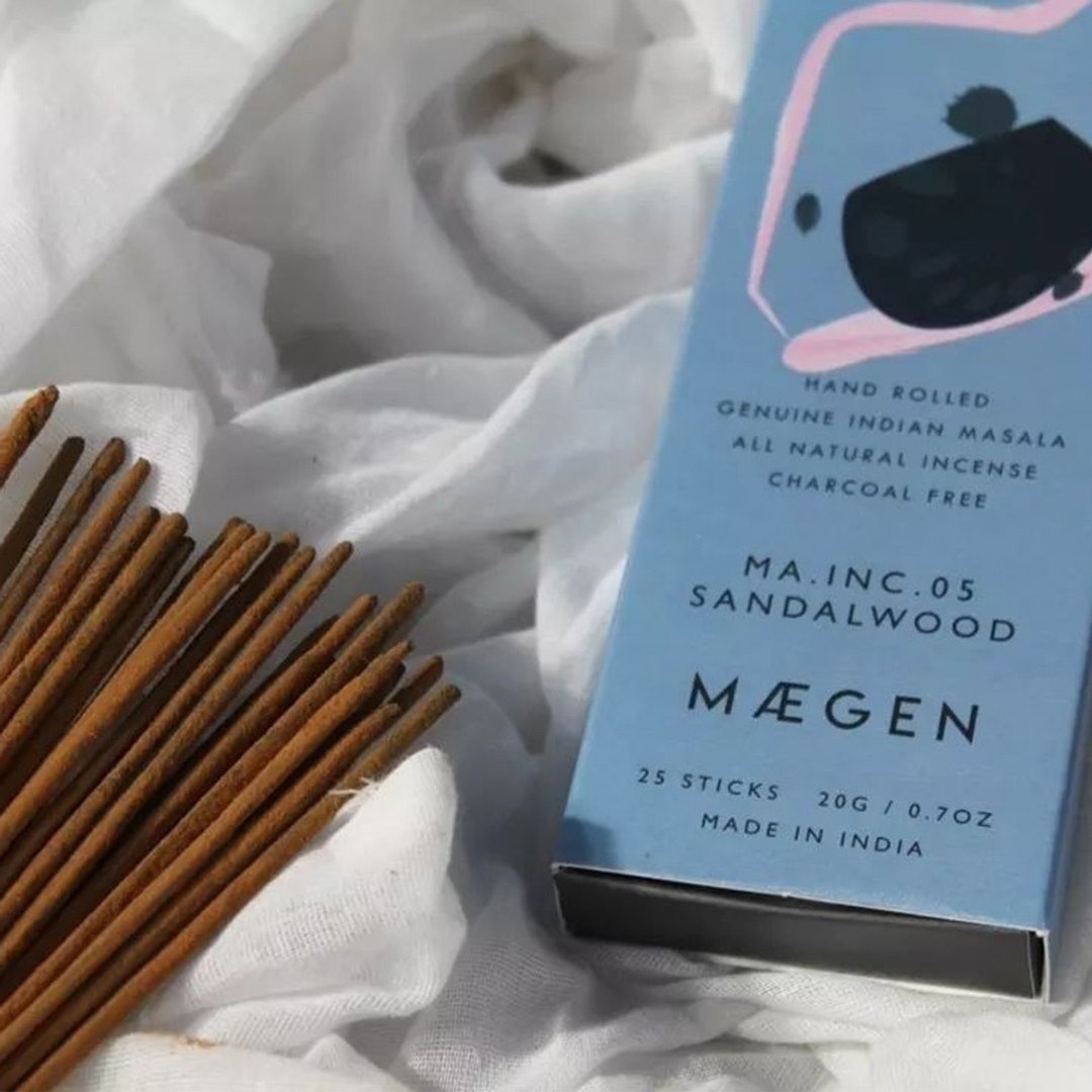 【英国 MÆGEN】玛萨拉手工线香-檀香木 /25支入 - 香薰/精油/线香 - 其他材质 蓝色