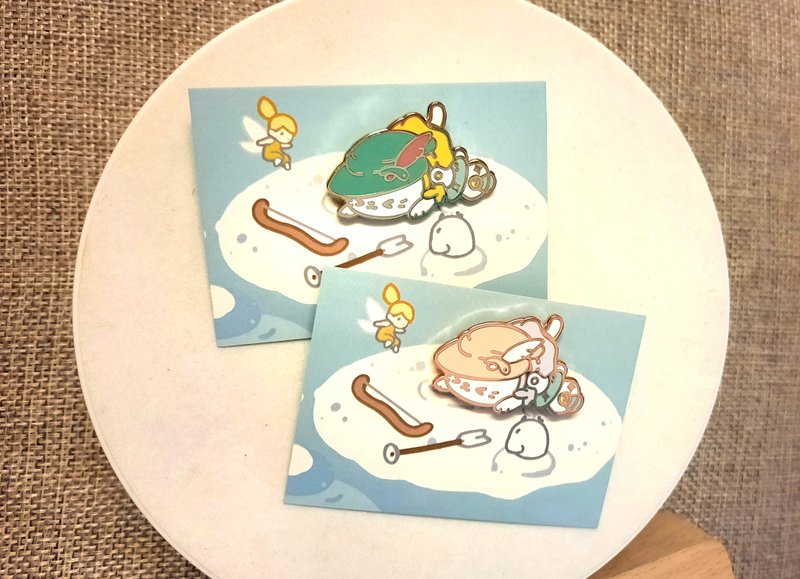 Won't Give Up 2 罗宾汉 小猫 襟针 - 胸针 - 其他金属 