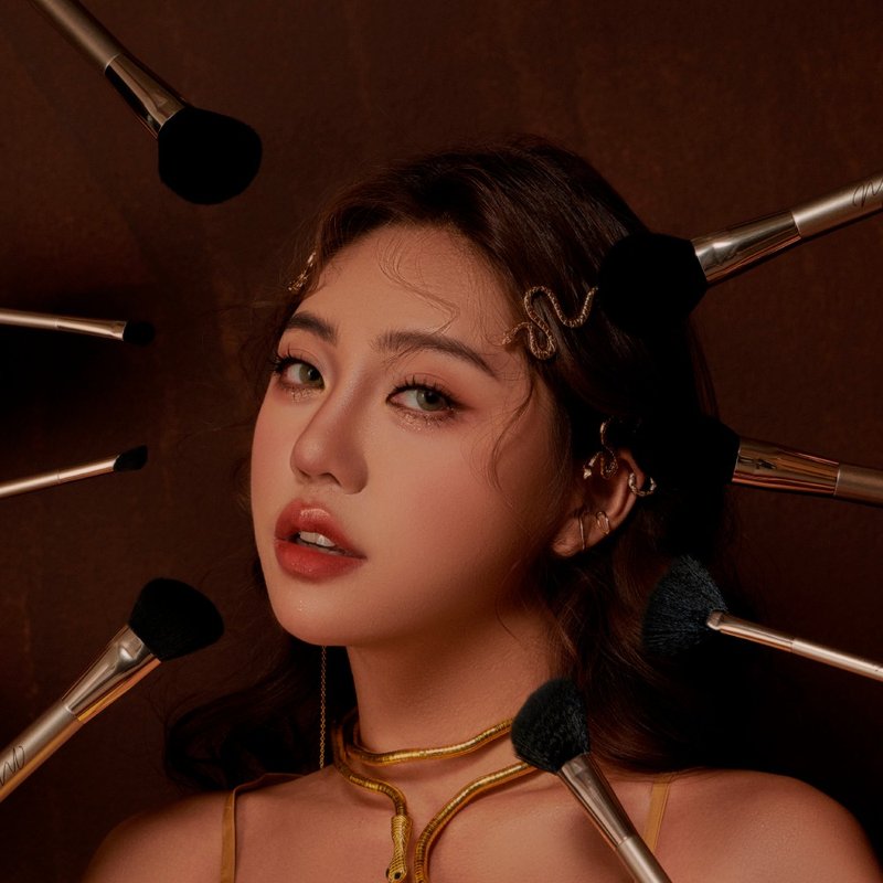 FreshO2 林倩 Walking on Sunshine 专业订制刷具组 12入 含桶 - 彩妆刷具/镜子/梳子 - 木头 金色