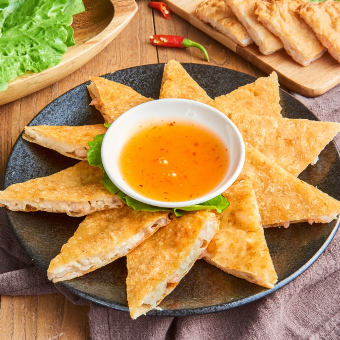 【团购热销】月亮虾饼-经典原味(赠泰式酸甜酱) - 熟食小吃 - 新鲜食材 金色