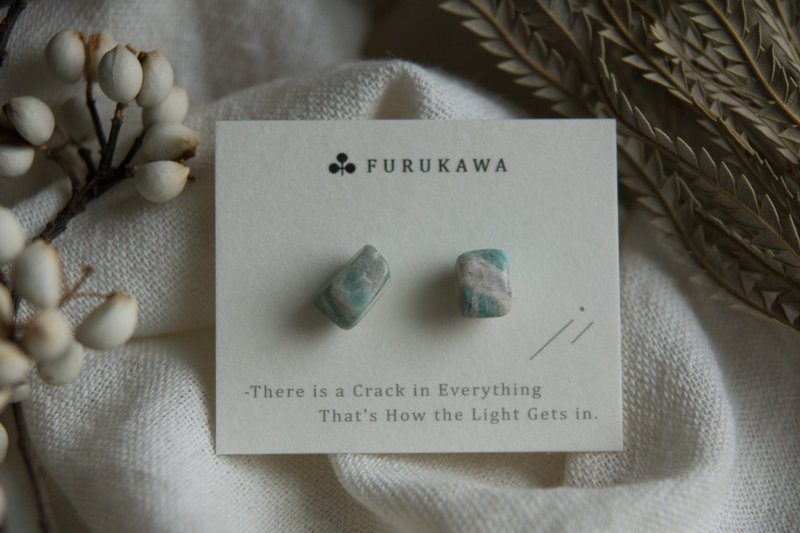 CRACK | 矿物系耳环 |  EARRINGS - 耳环/耳夹 - 玉石 蓝色