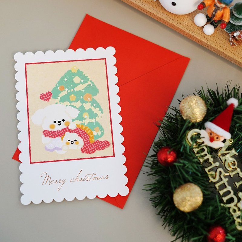 圣诞节明信片 - 卡片/明信片 - 纸 红色