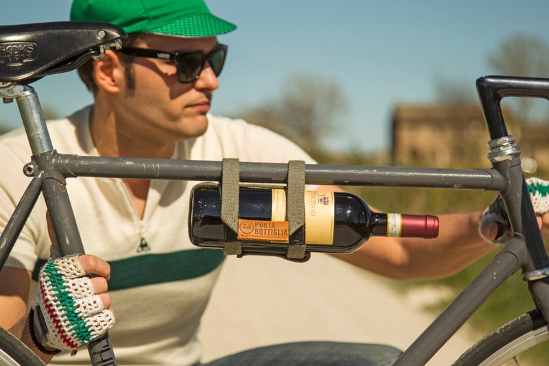 意大利24Bottles【Bottle Holder 手工水壶架】墨绿色 (不含水瓶) - 自行车/周边 - 棉．麻 绿色