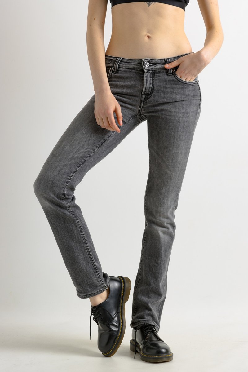 复古 Jacob Cohen TYPE 711 舒适款 深灰色 意大利 休闲长裤 尺寸 29 7037 - 女装长裤 - 棉．麻 灰色