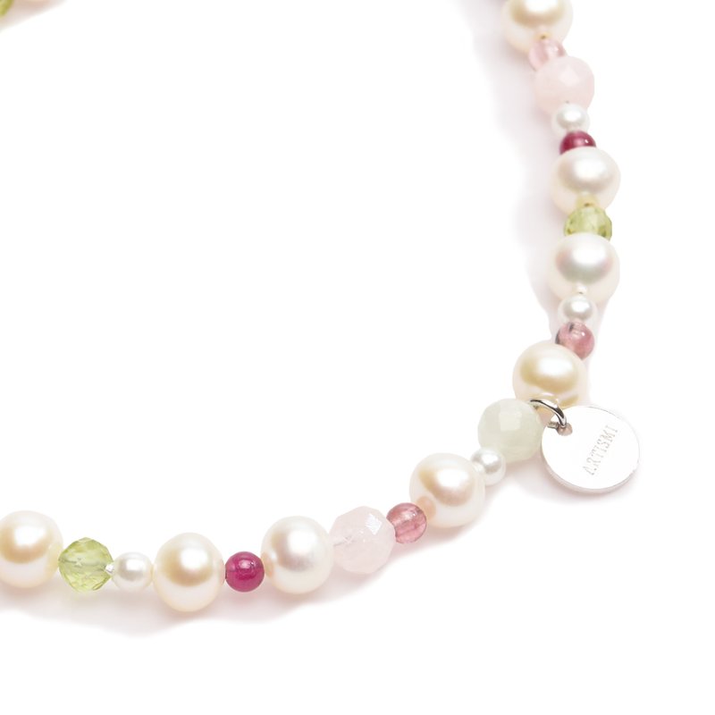 圣诞礼盒-樱粉珍珠手链 Sakura Pink Fresh Water Pearl Bracelet - 手链/手环 - 珍珠 金色