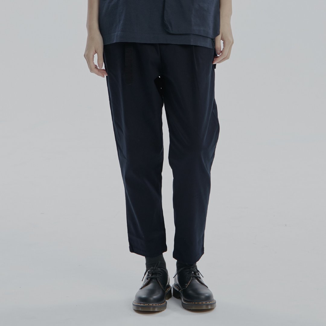 DYCTEAM - 宽版九分锥形裤 Ankle Length Pants (DB) - 中性裤装 - 棉 蓝色