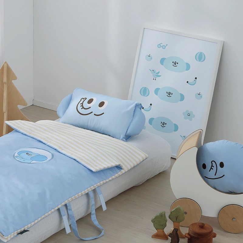 好关系 HAOKUANXI | 蓝色大象艾乐-小朋友睡袋组 - 寝具 - 棉．麻 蓝色