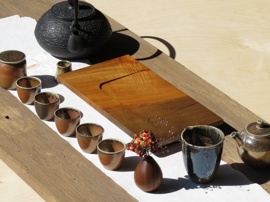 HO MOOD 解构系列—手作 原木茶盘 - 杯垫 - 木头 咖啡色