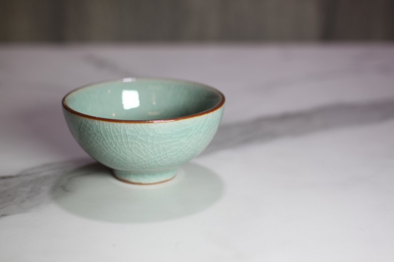 【圣诞礼盒】哥窑冰裂纹 圆满茶杯 莺歌陶艺名家叶敏祥作品 - 茶具/茶杯 - 陶 