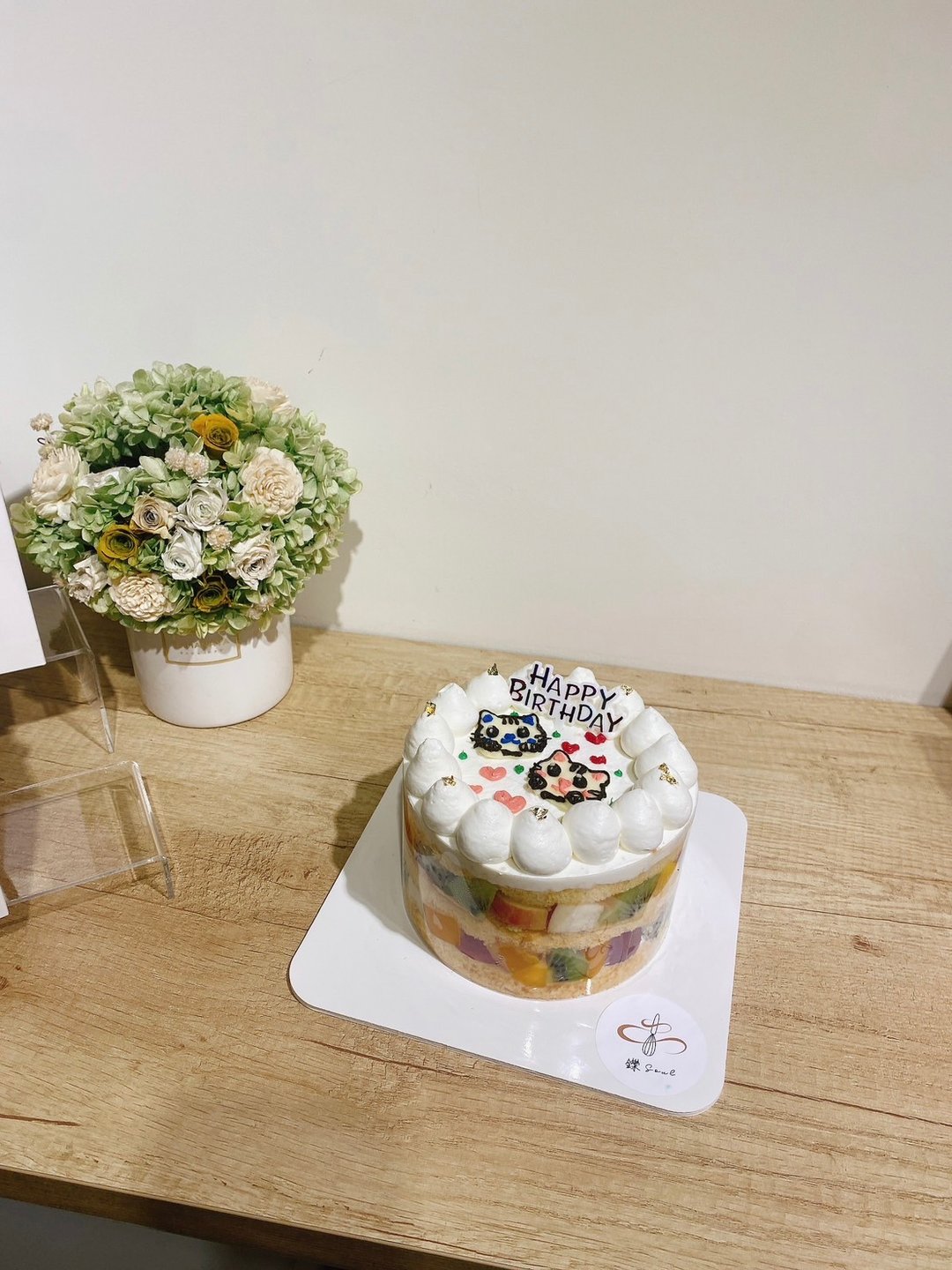 综合水果裸蛋糕 猫咪 动物绘图 定制化蛋糕台北 铄甜点 生日 - 蛋糕/甜点 - 新鲜食材 