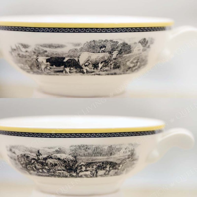 VB │ 奥顿系列-13.5cm把手碗-Ferme田园风情 - 碗 - 瓷 黄色