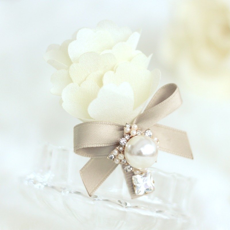 柔和粉色薄纱发夹 - 发饰 - 其他金属 多色