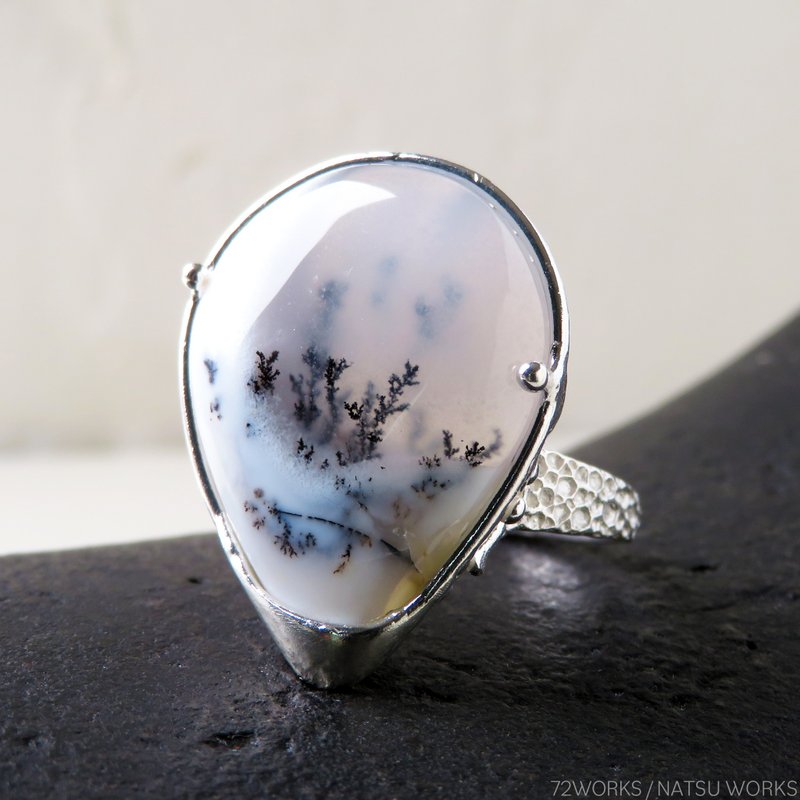 Dendritic Opal Ring - 戒指 - 宝石 白色