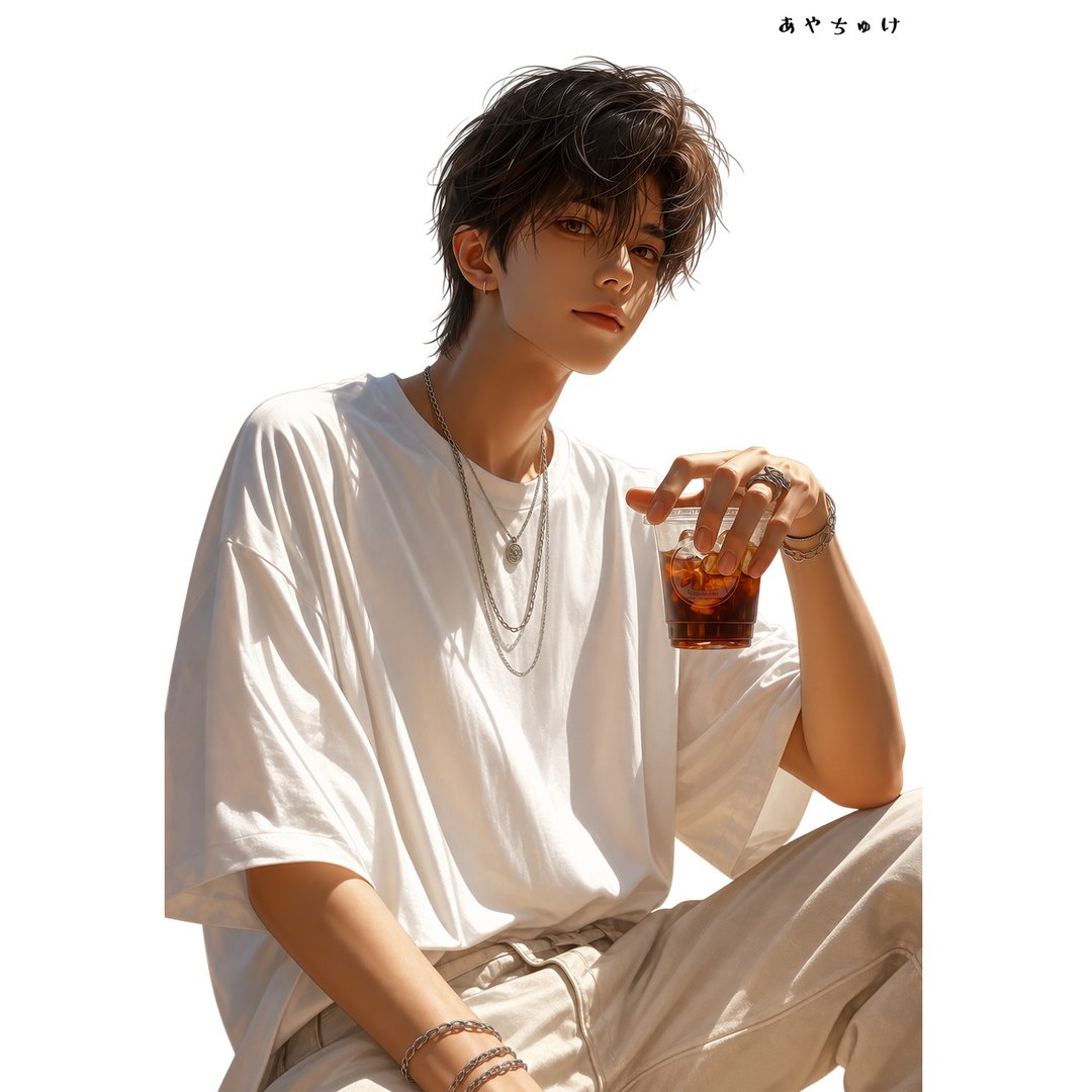 【8 月新品】07-137-0020 人物贴纸 简约夏日男子 - 贴纸 - 纸 