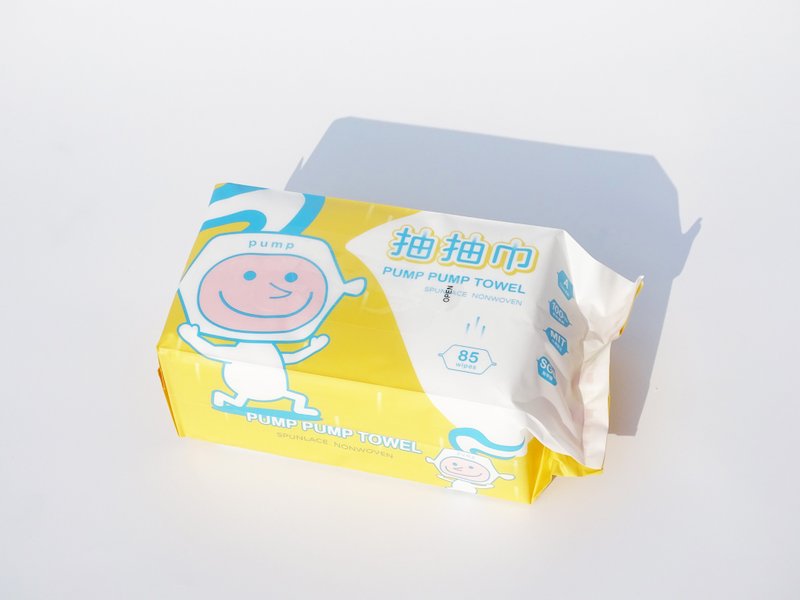 抽抽巾干湿两用巾-抽取包85抽/单入 - 围嘴/口水巾 - 棉．麻 白色