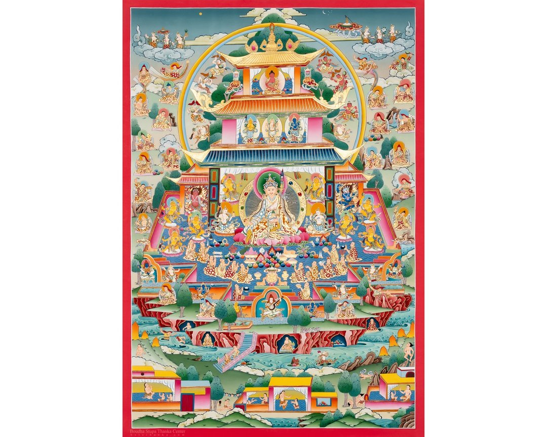 24K黄金古鲁辛刚唐卡画作 | 藏传艺术 - 墙贴/壁贴 - 其他材质 多色