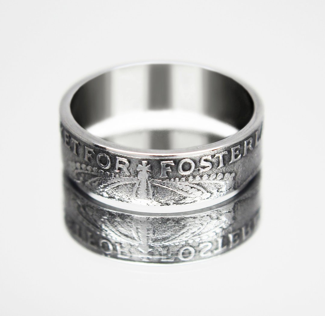 Sweden Coin Ring 2 ore 1942-1950 coin rings for men coin rings for women - 戒指 - 其他金属 
