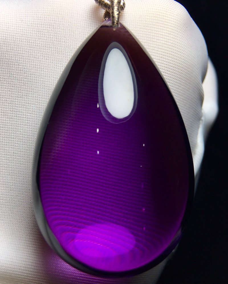 纯天然顶级老矿乌拉圭紫水晶水滴吊坠   简单大气精致款  紫水晶 - 吊饰 - 玉石 