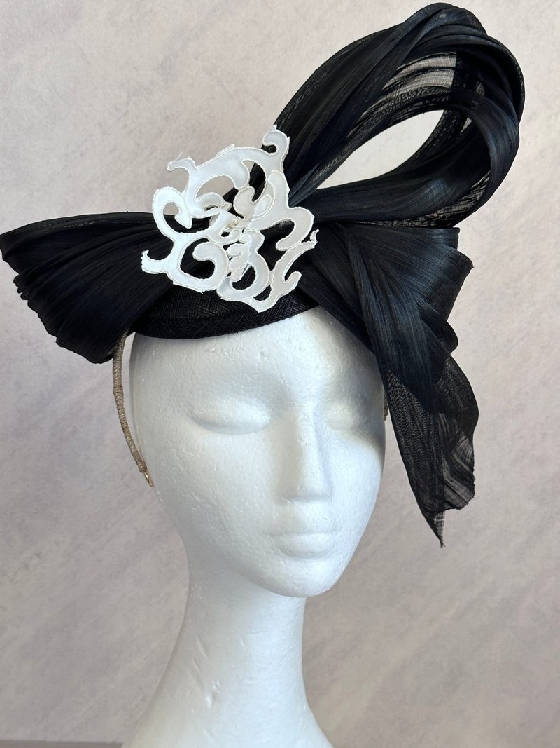 英式黑白头饰 - 帽子 - 其他人造纤维 黑色