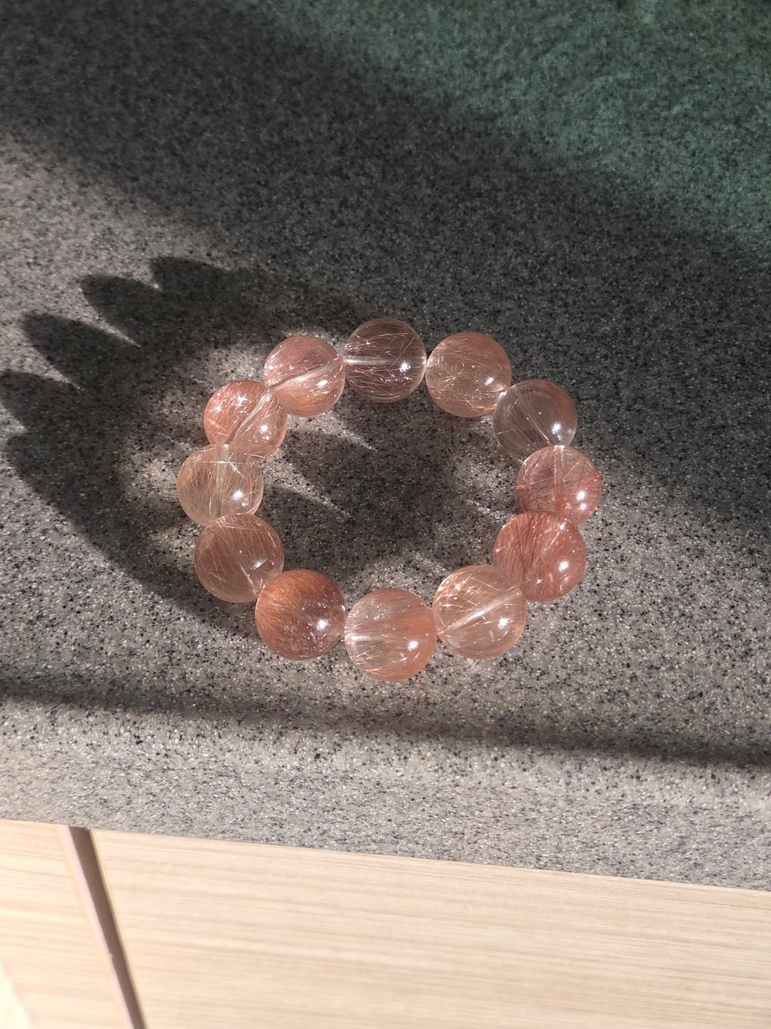 精品 紫粉钢丝兔毛水晶 稀有大咪 16MM 手串 桃花爱情人缘 - 手链/手环 - 水晶 粉红色