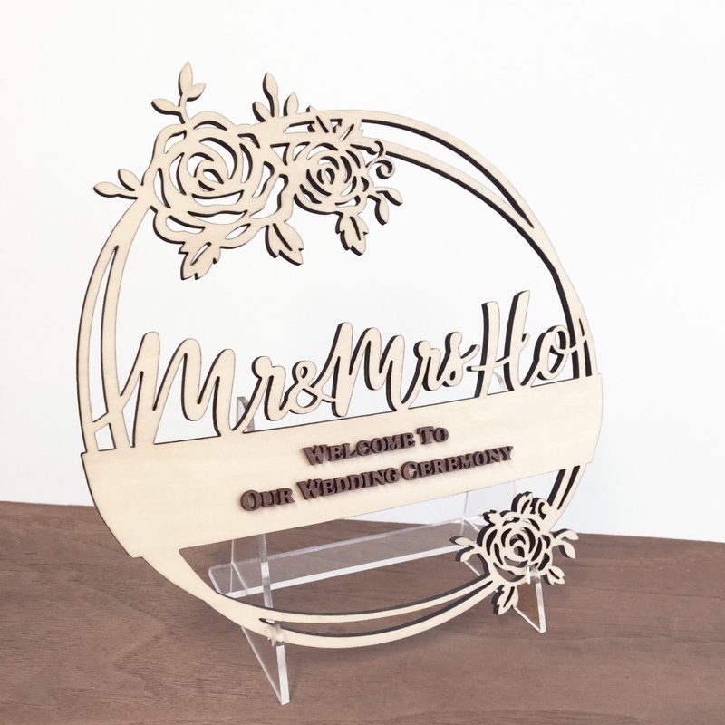 Wedding Welcome Sign 木制婚礼摆设 - 摆饰 - 木头 