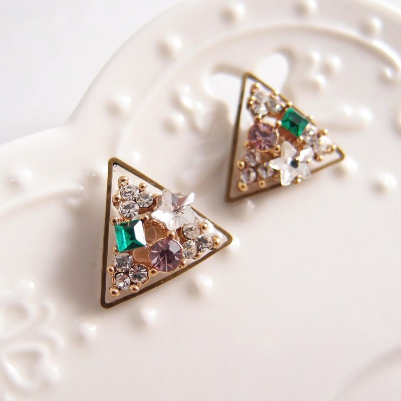 绿。星星 - 不痛U型耳夹 不锈钢耳针 硅胶耳针 - 耳环/耳夹 - 硅胶 绿色