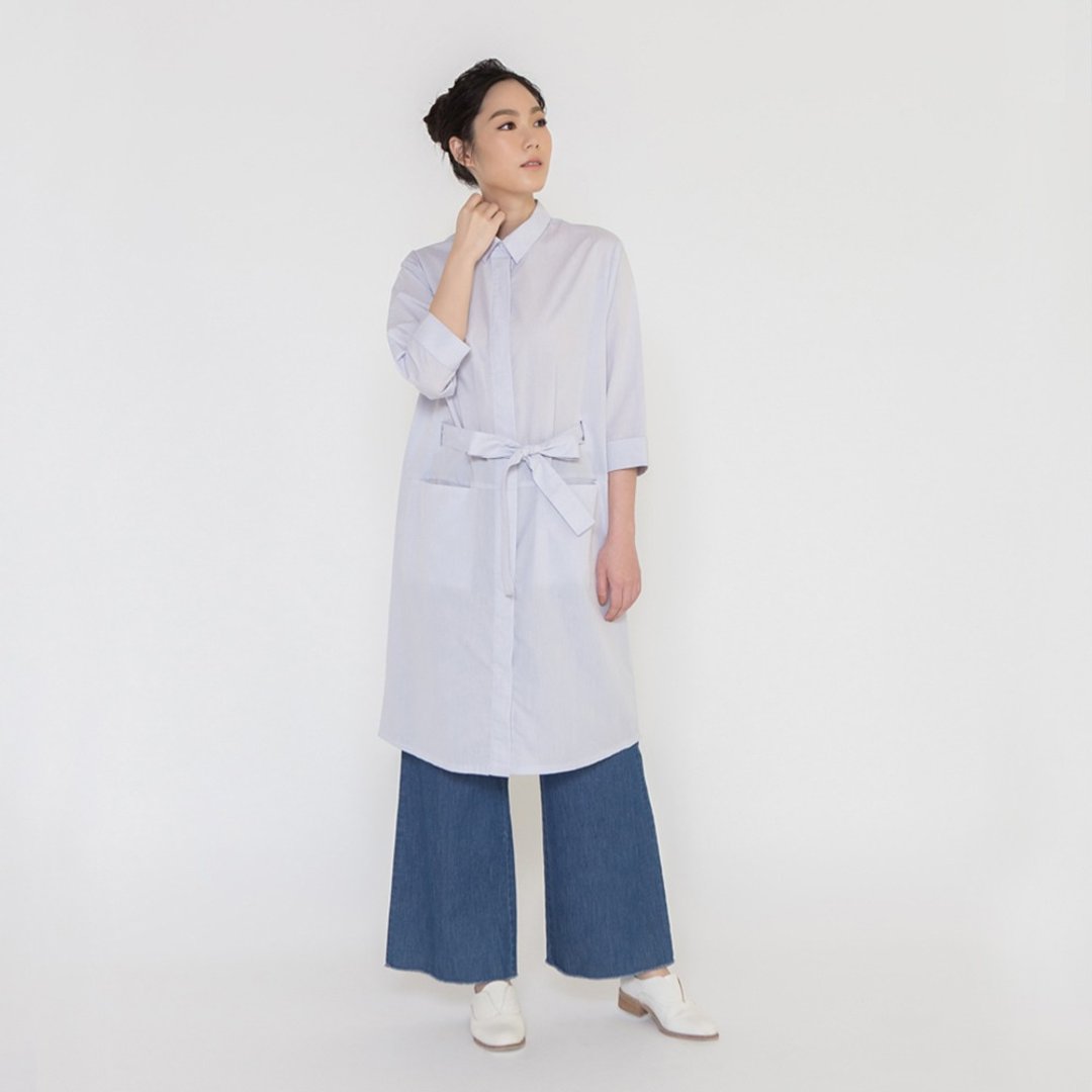 生活质人长版衬衫 Good Life Buttondown Shirt D101 - 洋装/连衣裙 - 棉 多色